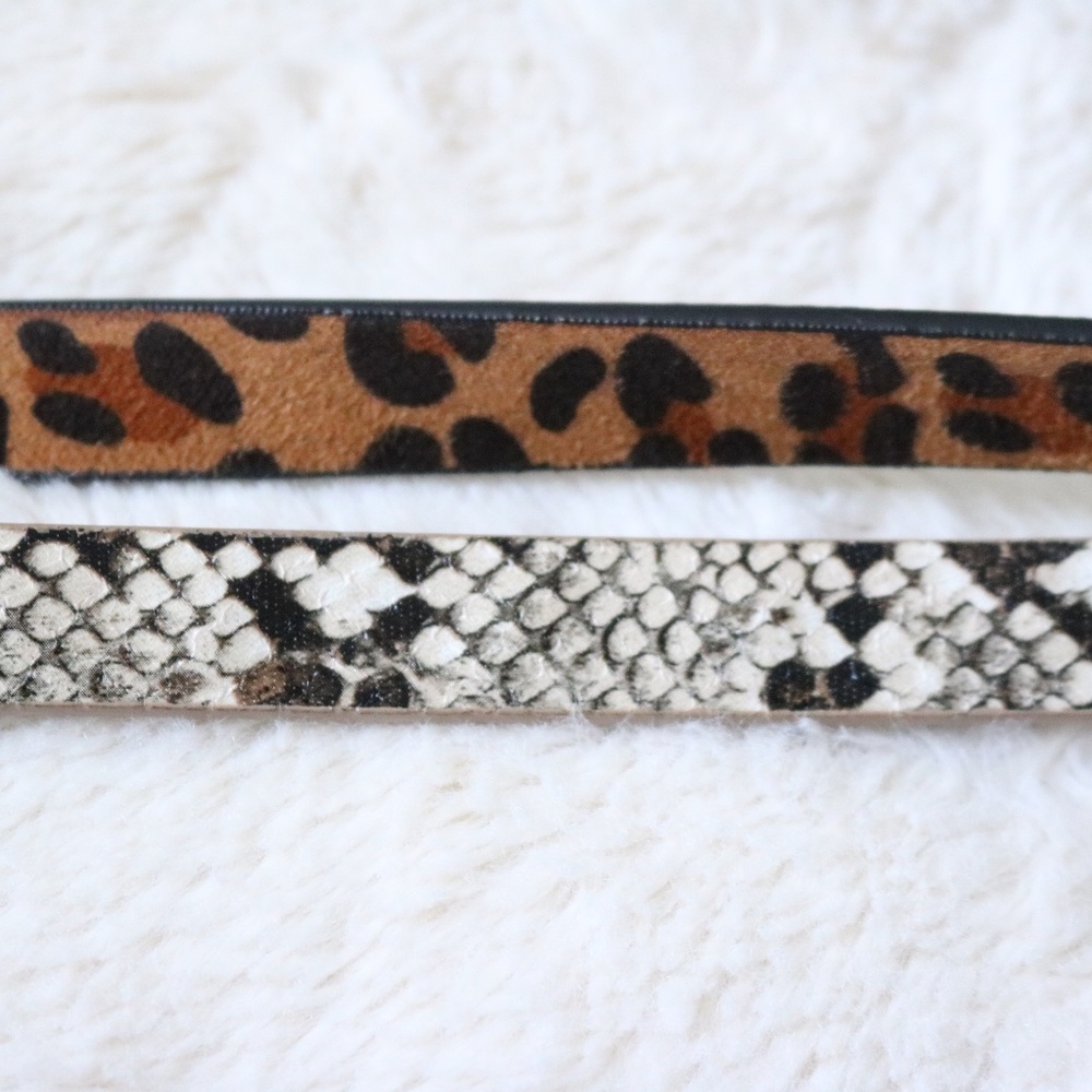 Animal Print Leopard & Snake Belt Set - Picture 3 of 5